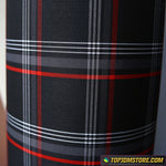 Plaid Cushioned Seat Fabric Material Cloth