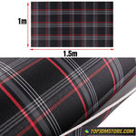 Plaid Cushioned Seat Fabric Material Cloth