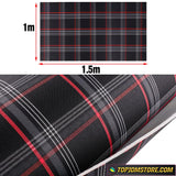 Plaid Cushioned Seat Fabric Material Cloth