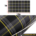 Plaid Cushioned Seat Fabric Material Cloth