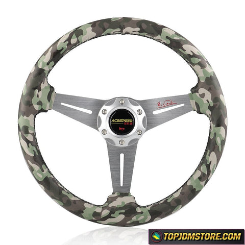 ACESPEED Camouflage Steering Wheel 350mm 14inch - Steering Wheels 1