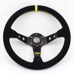racing steering wheel,aftermarket steering wheel,deep dish steering wheel,drift steering wheel,rally steering wheel,quick release steering wheel,car steering wheel,omp steering wheel,steering wheel for sale,rally steering wheel,suede steering wheel