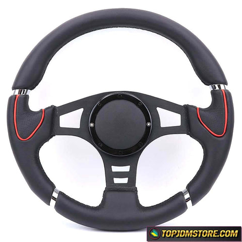 Aftermarket Genuine Leather Steering Wheel 14inch - Steering Wheels 1