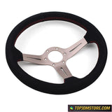Aftermarket Italy ND Black Suede Leather Steering Wheel 14inch - Steering Wheels 2