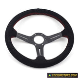 Aftermarket Italy ND Black Suede Leather Steering Wheel 14inch - Steering Wheels 5