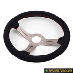 Aftermarket Italy ND Black Suede Leather Steering Wheel 14inch - Steering Wheels 3