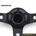 Aftermarket Universal Black Suede Steering Wheel 14 inch - Steering Wheels 4