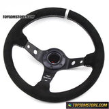 Aftermarket Universal Black Suede Steering Wheel 14 inch - Steering Wheels 3