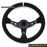 Aftermarket Universal Black Suede Steering Wheel 14 inch - Steering Wheels 2