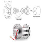 Billet Aluminum Steering Wheel Hub Adapter for Honda Civic 1996-2000 EK - Top JDM Store