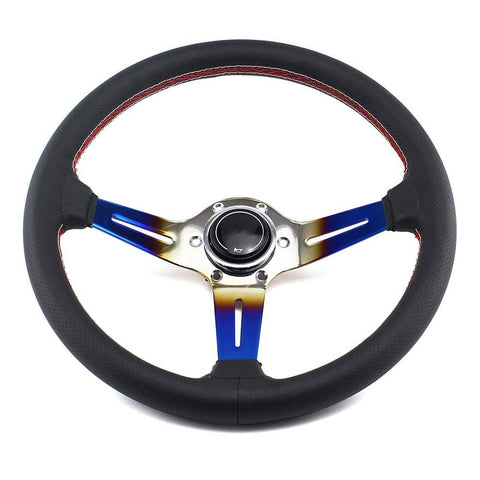 ND Blue Burnt Style Tuning Aftermarket Steering Wheel - Steering Wheels 1