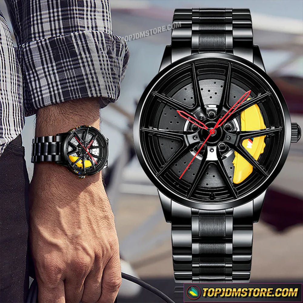 M3 Style 3D Wheel Watch | Precision 316L Mesh Rim Timepiece – Top JDM Store