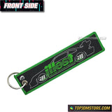 JDM Bride illest Racing Key Ring Embroidery Keychain Green - Keychains 1