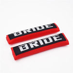 BRIDE Racing JDM Seat Belt Shoulder Pads Black/Red - Top JDM Store