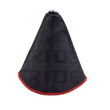 JDM Bride Shift Boot Cover Red Stitching Canvas - Top JDM Storebride shift boot,shift boot,jdm shift boot,aftermarket shift boot,leather shift boot,shift boot cover,350z shift boot,miata shift boot,universal shift boot,gear shift boot,wrx shift boot,gear lever boot,shift knob boot,na miata shift boot,red shift boot,manual shift boot,honda civic shift boot