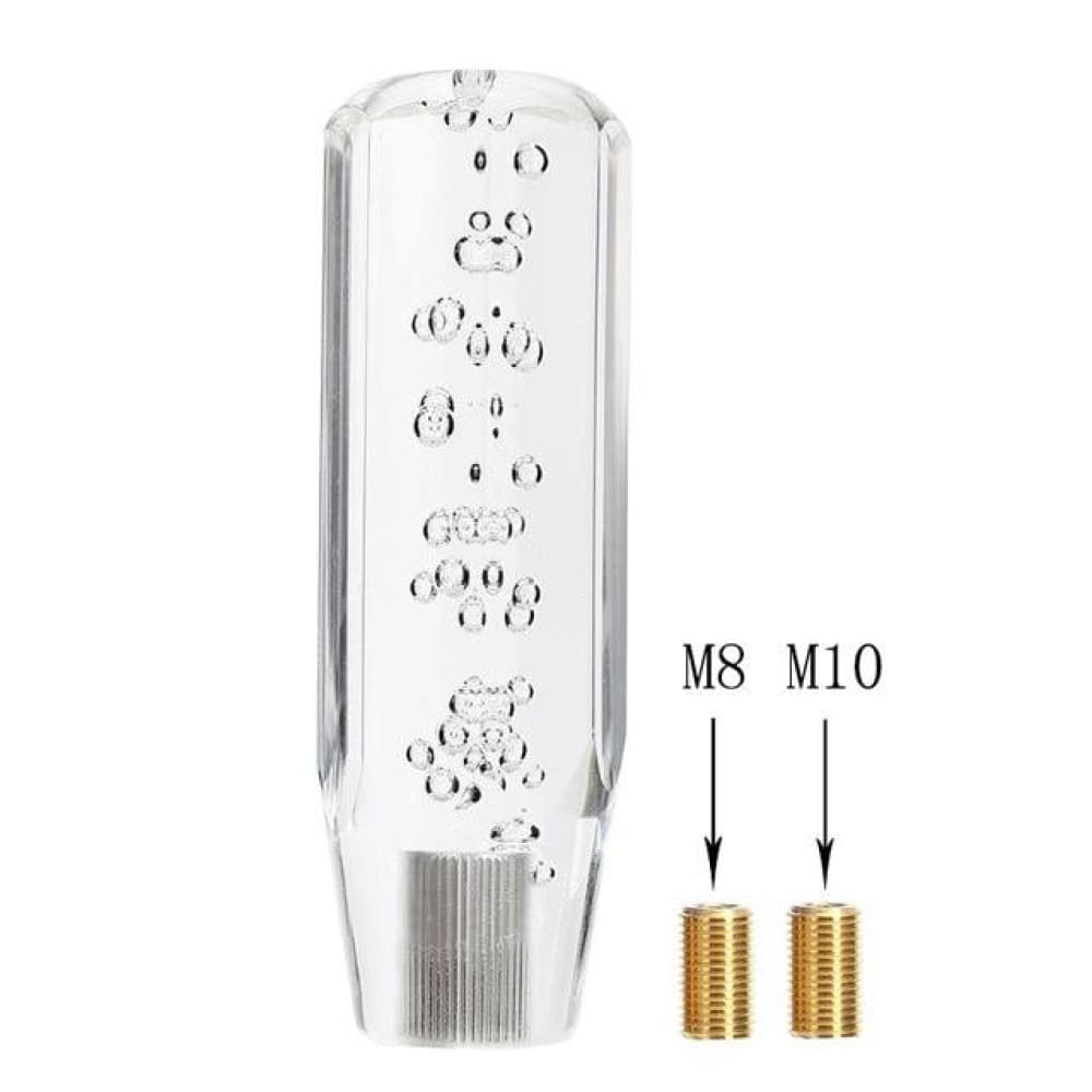 JDM VIP Diamond Crystal Bubble Shift Knob – 150mm Clear Acrylic (Manual)
