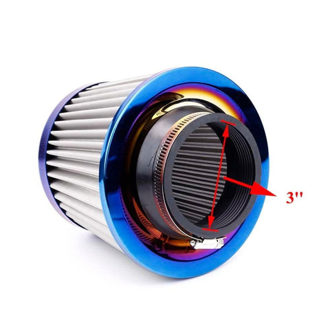 BLACK 3 inch 76mm Cold Air intake cone filter for Ford Cougar Mustang BLACK 3 inch 76mm Cold Air intake cone filter for Ford Cougar Mustang