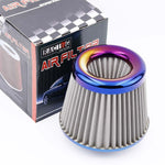 JDM Burnt Blue Racing High Flow Power Air Intake Filter Cone 3" 76mm - Top JDM Store