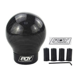 Carbon Fiber Ball Sphere Lever Gear Shift Knob Manual Transmission Universal - Top JDM Store