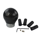 Carbon Fiber Ball Sphere Lever Gear Shift Knob Manual Transmission Universal - Top JDM Store