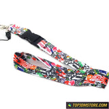 sticker bomb lanyard,jdm lanyard,racing lanyards,car lanyards,car key lanyards,jdm keychain,subaru lanyard,toyota lanyard,honda lanyard,nissan lanyard,vw lanyard,mazda lanyard,acura lanyard,gti lanyard,car key strap,car enthusiast,car lanyards for guys