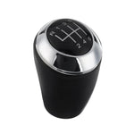 Chrome Black Leather 5/6 Speed MT Shift Knob Shifter for Mazda 3,5,6 Series CX-7 MX-5 - Shift Knobs 1