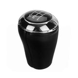 Chrome Black Leather 5/6 Speed MT Shift Knob Shifter for Mazda 3,5,6 Series CX-7 MX-5 - Shift Knobs 5