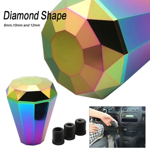 Neo Chrome Diamond Shaped Shift Knob - Shift Knobs 1