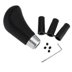 Classic Comfort Black Leather Stitched Shift Knob Manual Universal Fit 9cm - Shift Knobs 1