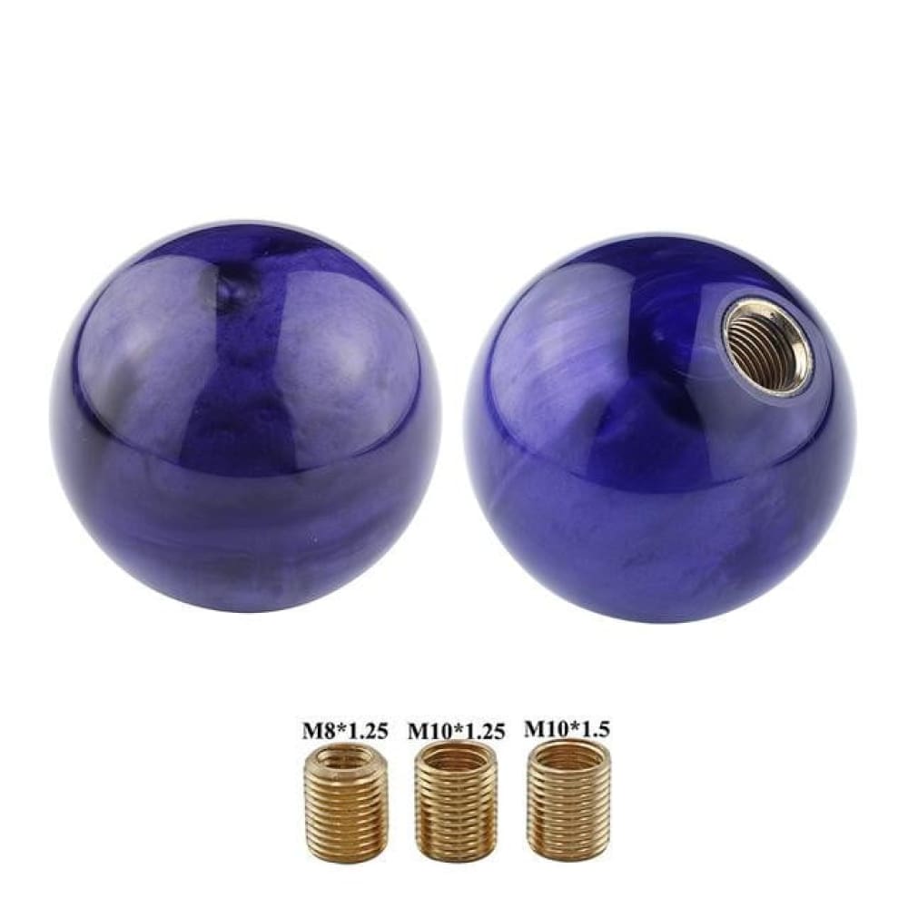 YRMST Round Ball Shift Knob Marble Style Universal Gear Shift Knob With 3 Adapters