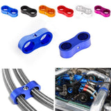 Dual Stepped Billet Braided Hose Separator Clamp Cable Fastener AN6 - Top JDM Store