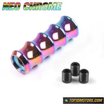 Finger Groove Clasp Shift Knob 118mm Universal - Neo Chrome - Shift Knobs 11