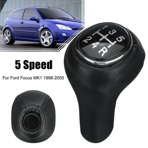 Ford Focus MK1 98-05 Manual Gear Shifter Knob Leather 5 Speed - Shift Knobs 1