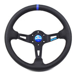 Full Speed Steering Wheel Leather Deep Dish 13 - Blue - Steering Wheels 1