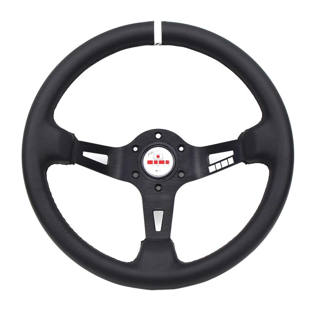 Full Speed Steering Wheel Leather Deep Dish 13 inch - Top