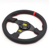 OMP Genuine Leather Steering Wheels 13inch - Top JDM Store