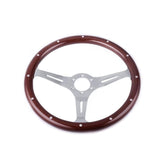 Genuine Wood Grain Steering Wheel Classic 15inch 380mm - Top JDM Store