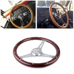 Genuine Wood Grain Steering Wheel Classic 15inch 380mm - Top JDM Store