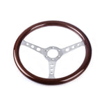 Genuine Wood Grain Steering Wheel Drilled 15inch 380mm - Top JDM Store