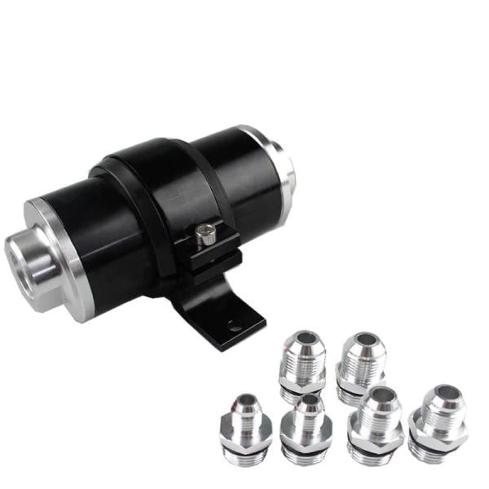 thumbnail image 2 of Buyaparts Universal JDM Style Red CNC Aluminum In-Line Fuel Filter – High Flow 200 PSI – Micro Mesh 2 of 5