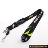 Hoonigan Lanyard black and white typography with metal clip.