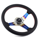 ITSOK Aftermarket Steering Wheel Blue Burned 14inch - Top JDM Store