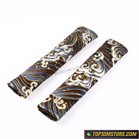Japanese Tsunami Painting Seat Belt Pads