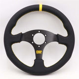 OMP Leather Racing Sport Flat Steering Wheel 13inch - Steering Wheels 2