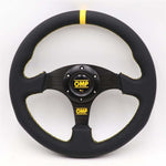 OMP Leather Racing Sport Flat Steering Wheel 13inch - Steering Wheels 1