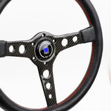ND Lightweight Aftermarket Steering Wheel Black Leather - Top JDM Store