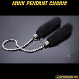 VIP D.A.D. Luxury Mink Pendant Charm - 10cm BLACK - pendant 11