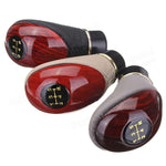 Luxury Wood Grain and Leather Manual Gear Shift Knob Universal Fit with Adapters - Shift Knobs 7