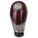 Luxury Wood Grain and Leather Manual Gear Shift Knob Universal Fit with Adapters - Gray - Shift Knobs 2