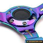 Modern Design ABS Deep Dish Steering Wheel 14inch Red - Steering Wheels 8
